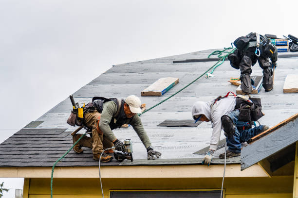 Professional Gutter Installation technician working in Bethune, SC